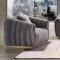 Elchanon Sofa 55670 in Gray Velvet & Gold by Acme w/Options