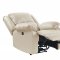 Zuriel Power Motion Sofa 54610 in Beige PU by Acme w/Options