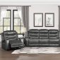 Putnam Recliner Sofa 9405GY in Gray by Homelegance w/Options