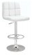 White & Chrome Set of 2 Stitched Back Barstool