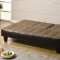 Two-Tone Tan & Dark Brown Modern Convertible Sofa Bed