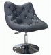 Sandy Swivel Chair in Black Leatherette by Whiteline Imports