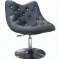 Sandy Swivel Chair in Black Leatherette by Whiteline Imports