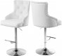 Claude Stool 709 Set of 2 in White Velvet Fabric by Meridian