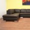 Callidora Sectional Sofa in Dark Brown Leather