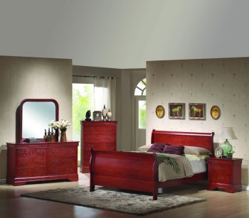 Cherry Finish Transitional Bedroom w/Options [GYBS-G1350]