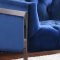 Riley Accent Chair 517 in Navy Velvet Fabric by Meridian