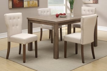 F2403 Dining Set 5Pc by Boss w/Khaki Linen Chairs [PXDS-F2403-F1384]