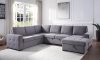 Nardo Sleeper Sectional Sofa 55545 in Gray Fabric by Acme