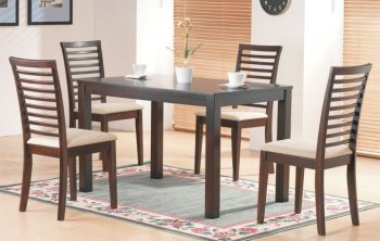 Rich Espresso Finish Solid Top Dinette Table w/Optional Chairs [PXDS-F2012]