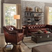 Aberdeen Sofa 53625 in Brown Top Grain Leather by Acme w/Options