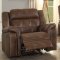 Keridge Recliner Sofa 9906BRW in Brown AirHyde by Homelegance