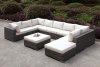 Somani CM-OS2128-1 10Pc Outdoor Patio Sectional Sofa w/Ottoman