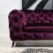 Delilah Sofa 3Pc Set in Purple Velour Fabric by VIG