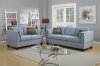 F6918 Sofa & Loveseat Set in Hydra Blue Velveteen Fabric by Boss