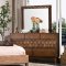 Kallisto Bedroom w/Padded Headboard CM7582F in Chestnut w/Opt