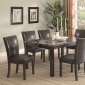 Cappuccino Finish & Faux Marble Top Modern 7Pc Dining Set