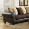 4510 Sectional Sofa in Brown Microfiber & Bi Cast