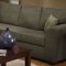 Olive Microfiber Modern Casual Sectional Sofa w/Wooden Legs