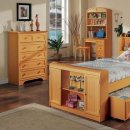 Maple Finish 7Pc Kid's Bedroom Set by Acme w/Twin Bed & Trundle