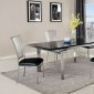 Bella Dining Table 5Pc Set Black Oak Top by Chintaly