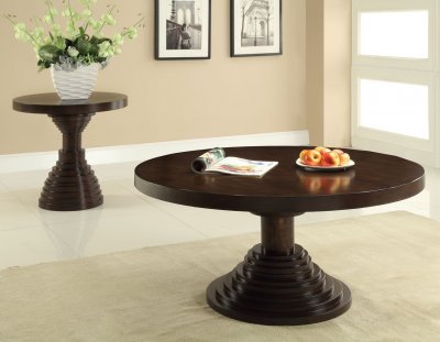 701738 3Pc Coffee Table Set in Nutmeg by Coaster