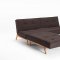 Splitback Sofa Bed in Dark Brown w/Eik Legs by Innovation