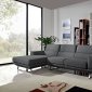 Becket Sectional Sofa 1510 in Dark Grey Fabric by VIG