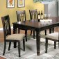 Dark Brown Finish Modern 7Pc Dining Set w/Extension Leaf