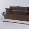 Bennett Best Brown Sofa Bed in Fabric by Istikbal w/Options