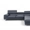 Simba Sectional Sofa in Slate Blue Leather by Beverly Hills