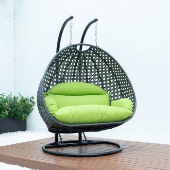 Wicker Hanging Double Egg Swing Chair ESCCH-57LG by LeisureMod [LMOUT-ESCCH-57LG]