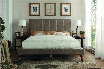 Kinsale Platform Bed 5875BR-1 in Brown by Homelegance w/Options [HEB-5875BR-1-Kinsale Brown]