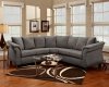 Grey Fabric Elegant Modern Sectional Sofa