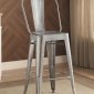 106017 Metal Barstool Set of 2 in Galvanized by Coaster