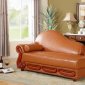 Bella Chaise 632 in Cognac Bonded Leather by Meridian