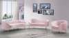 Ritz Sofa 659 in Pink Velvet Fabric by Meridian w/Options