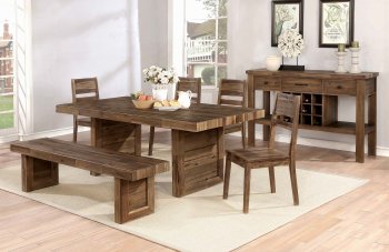 Tucson Dining Set 108171 Varied Natural by Coaster w/Options [CRDT-108171-Tucson Set]