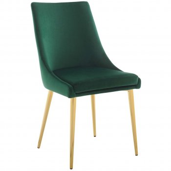 Viscount Dining Chair Set of 2 in Green Velvet by Modway [MWDC-3416 Viscount Green]