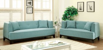 Sofia CM6761BL Sofa in Blue Fabric w/Options [FAS-CM6761BL-Sofia]