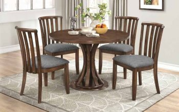 Prescott Dining Set 5Pc 107401 in Cinnamon by Coaster w/Options [CRDS-107401 Prescott]