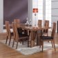 Matt Walnut Finish Modern Dining Table w/Optional Items