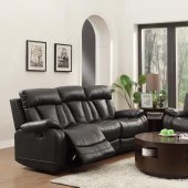 Ackerman Motion Sofa 8500BLK in Black by Homelegance w/Options