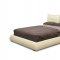 Athena Platform Bed Cream Genuine Leather - Wholesale Interiors