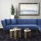 Caprice Sectional Sofa TOV-L6119 in Navy Velvet by TOV Furniture