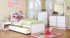 Bobbi CM7852PK 4Pc Youth Bedroom Set in White & Pink w/Options