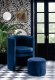 Selena Accent Chair & Ottoman 555 in Navy Velvet by Meridian