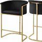 Donatella Counter Stool 700 Set of 2 in Black Velvet by Meridian