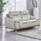 U8351 Sofa in Pearl Bonded Leather by Global w/Options