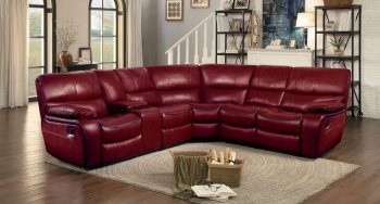 Pecos Motion Sectional Sofa 8480RED in Red by Homelegance [HESS-8480RED Pecos]